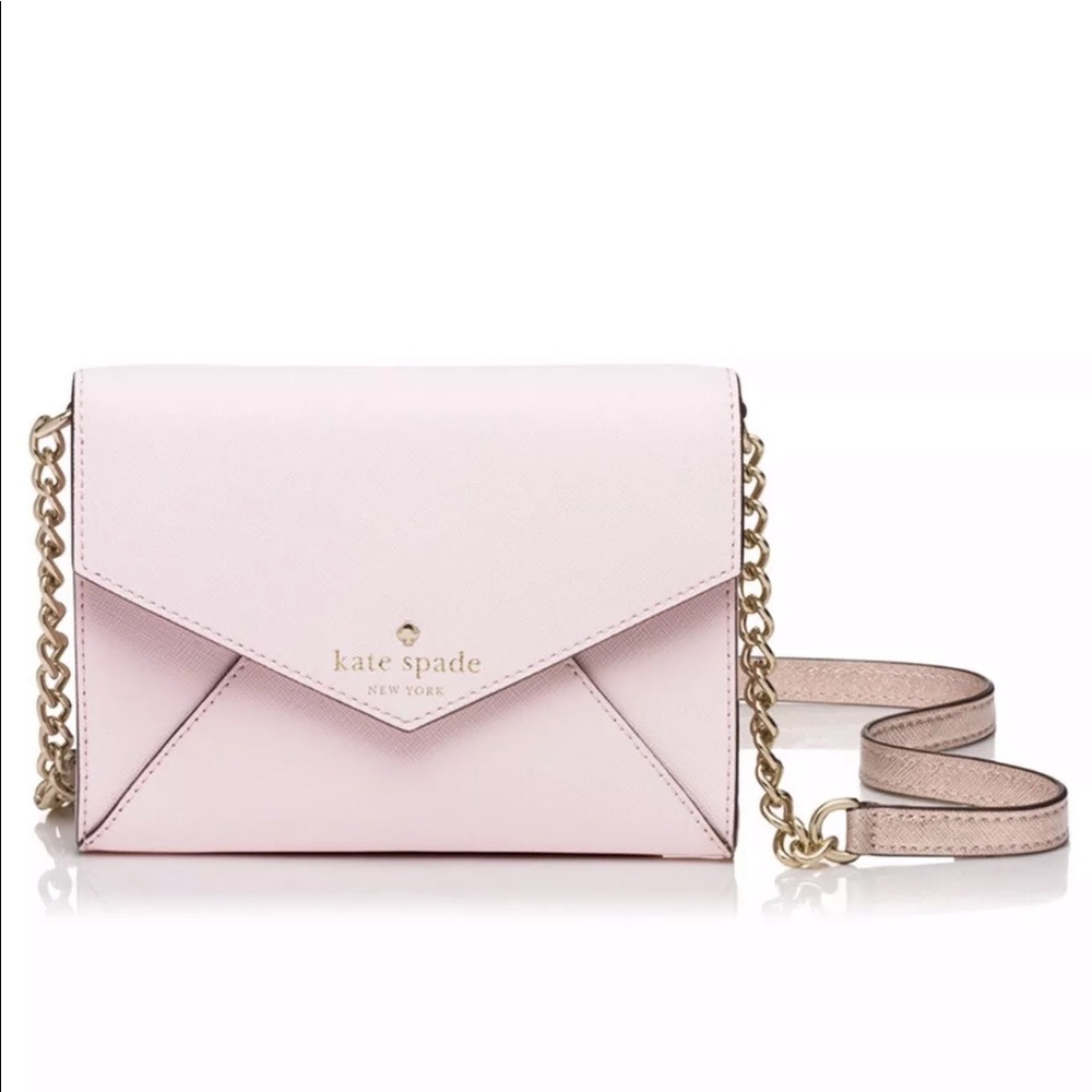 Kate Spade pink And Rose Gold Crossbody Purse